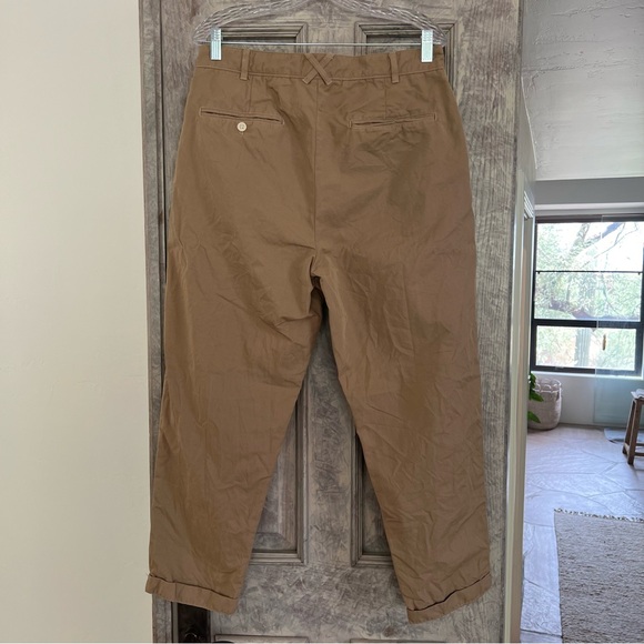 Alex Mill - Standard Pleated Pant in Cotton Linen (Khaki, 32) - Picture 2 of 6